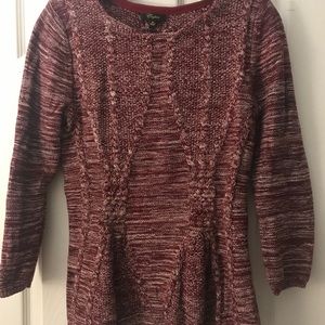 Women’s Red Knit Fit and Flare Sweater
